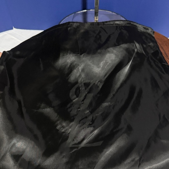 Yves Saint Laurent Beige Lizard Embossed Leather Obi Satchel Bag - Picture 15 of 15